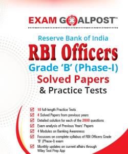 Exam Goalpost RBI Officers Grade B (Phase-1) Solved Papers & Practice Tests